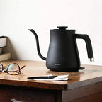BALMUDA The Kettle | Electric Gooseneck Kettle | Lightweight | Stainless Steel | 0.6L (20fl oz) Capacity | Neon Light Indicator | Perfect for Tea and Coffee | US Version | Black
