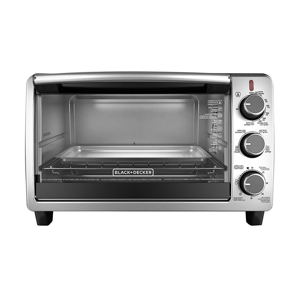 BLACK+DECKER 6-Slice Toaster Oven, Black, TO1950SBD
