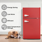 Moifoi 3.1 Cu. Ft. Two-Door Compact Refrigerator, Gray