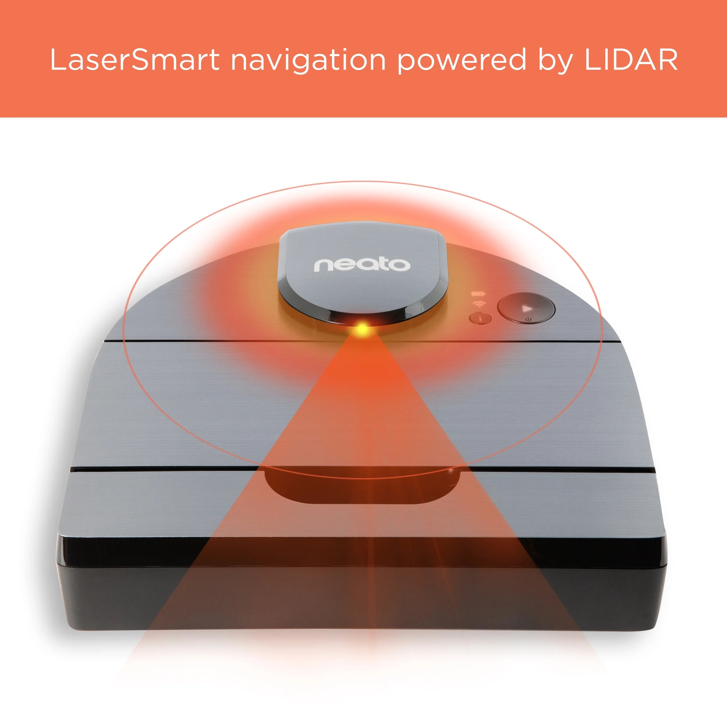 Open Box Neato D10 Intelligent Robot Vacuum Wi-Fi Connected with LIDAR Navigation in Silver