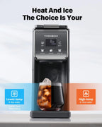 K Cup Coffee Maker With Bold Setting, Single Serve Hot & Iced Coffee Maker for K-Cup and Grounds, 52oz Removable Water Tank, 6 to14oz Brew Sizes, Pod Coffee Machine With Reusable Filter, Gray