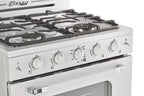 Unique Classic Retro 30" 3.9 cu/ft Freestanding Gas Range with Convection Oven and Sealed Burners