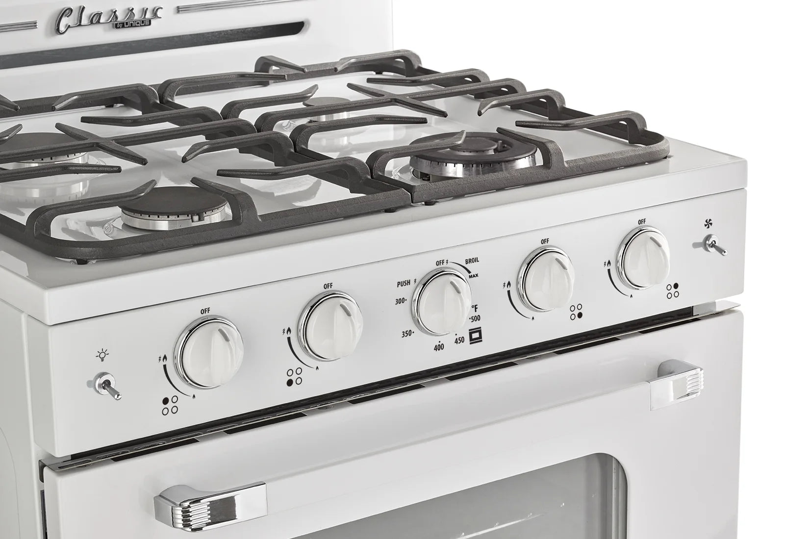 Unique Classic Retro 30" 3.9 cu/ft Freestanding Gas Range with Convection Oven and Sealed Burners