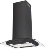 Island Range Hood 30-inch Kitchen 3-Speed Extractor Fan Vent Hood Airflow 900CFM