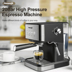 AEOMJK Semi-Automatic Espresso Machine,20 Bar Pressure,1.5L Removable Water Tank,Design for Cappuccino & Latte Making, Coffee Brewing