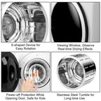 Costway 1700W Portable Clothes Dryer Electric Tumble Laundry Dryer Stainless Steel Tub 13.2 lbs /3.22 Cu.Ft