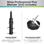 Ninja Professional Plus DUO Blender, 1400 W, 2 Auto-IQ Programs for Smoothies, Nutrient Extraction, 72 oz* Total Crushing Pitcher & (1) 24 oz To-Go Cup, Black, BN750