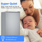 EastVita 3.2 Cu.Ft Mini Fridge with Freezer, Compact Refrigerator with 7 Level Adjustable Thermostat, Crisper Drawer & Glass Shelves, Small Fridge for Home