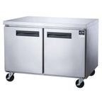 60 in. Two Door Commercial Undercounter Freezer in Stainless Steel 15.53 cu. ft.