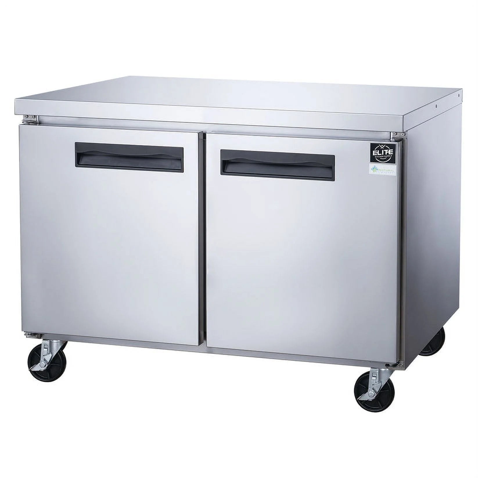 60 in. Two Door Commercial Undercounter Freezer in Stainless Steel 15.53 cu. ft.