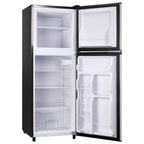 2 Door Mini Fridge with Freezer,4.5 Cu.ft.,5 Adjustable Thermostat & 4 Removable Glass Shelves