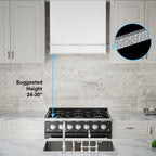 Akicon Range Hood 30 Inch, 600 CFM Ducted Vent Hood, Stainless Steel Box Kitchen Hood with 2 LED Lights, Removable Baffle Filters, Stove Hood Vent for Kitchen, 3 Speeds, Wall Mounted (AK-HS30HB-JBC)