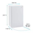 Avanti 3.2 cu. ft. Compact Refrigerator, Mini-Fridge, in White (RM3306W)