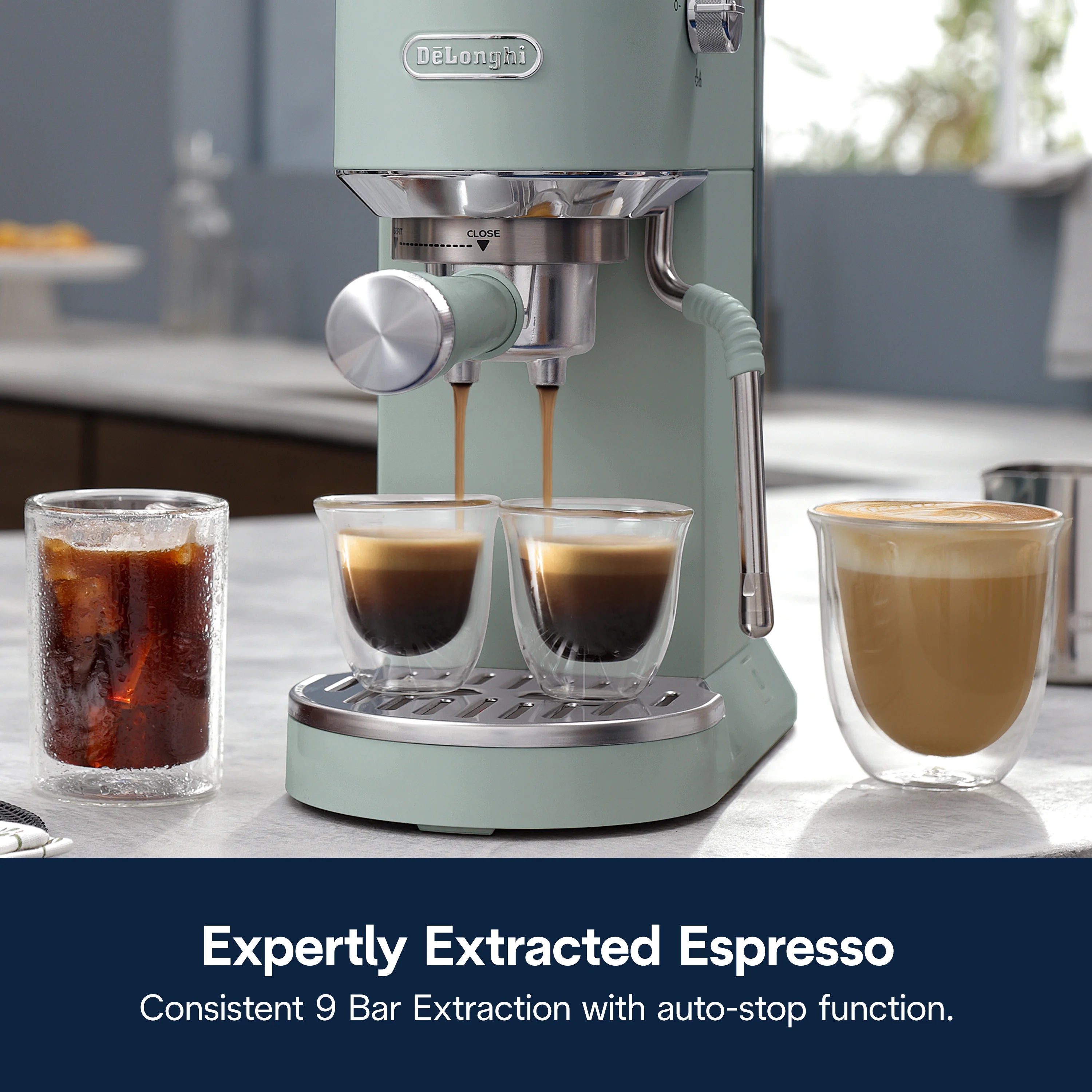 De'Longhi Dedica Duo Espresso Machine, Compact Size with Built in Frother for Latte Art, Brew Espresso, Cold Brew, Lattes & More, Stainless Steel