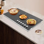 Electric Cooktop,5 Burners 110V Electric Ceramic Cooktop,with Kid Safety Lock, Timer, LED Display,Electric Stovetop for Kitchens, Hotels, Restaurants