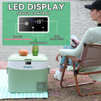 Portable Fridge 19 QT(18 Liter) 12 Volt Fridge Car Freezer Compressor Cooler 12/24V DC 110��240V AC for Camping Truck RV Boat & Home Use -18��~+15��