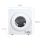 Magic Chef 2.6 cu ft Compact Electric Dryer, White