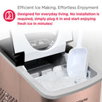 Frigidaire 26 lb. Countertop Ice Maker EFIC117-SS, Red Stainless Steel