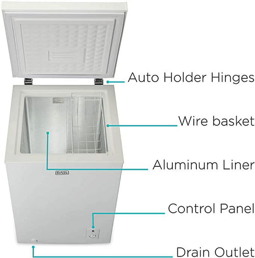 Black?�� BCFK356 3.5-Cubic-Foot Chest Freezer, White