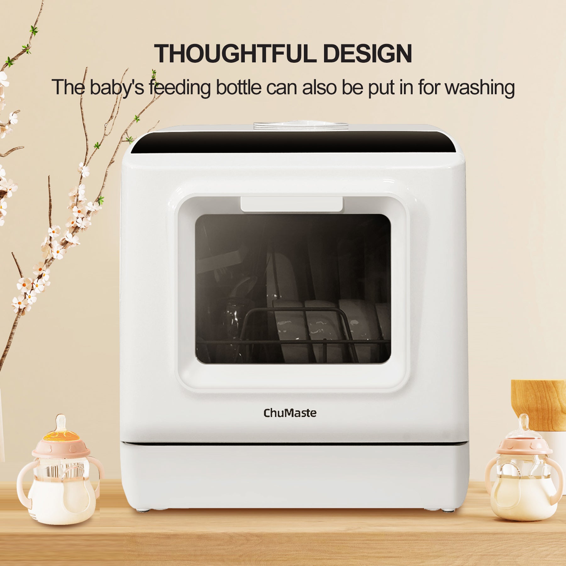 countertop dishwasher  portable dishwasher with water tank  5 wash programs  leak-proof and can also be connected to the tap. For apartments  dorms  offices  boats  RVs  kitchene