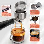 HiBREW 20 Bar Semi Automatic Espresso Machine for Home, Stainless Steel Coffee Maker with Steam Wand H10B