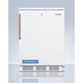 24" wide auto defrost all-refrigerator with lock, digital thermostat, internal fan, door storage, and copper handle
