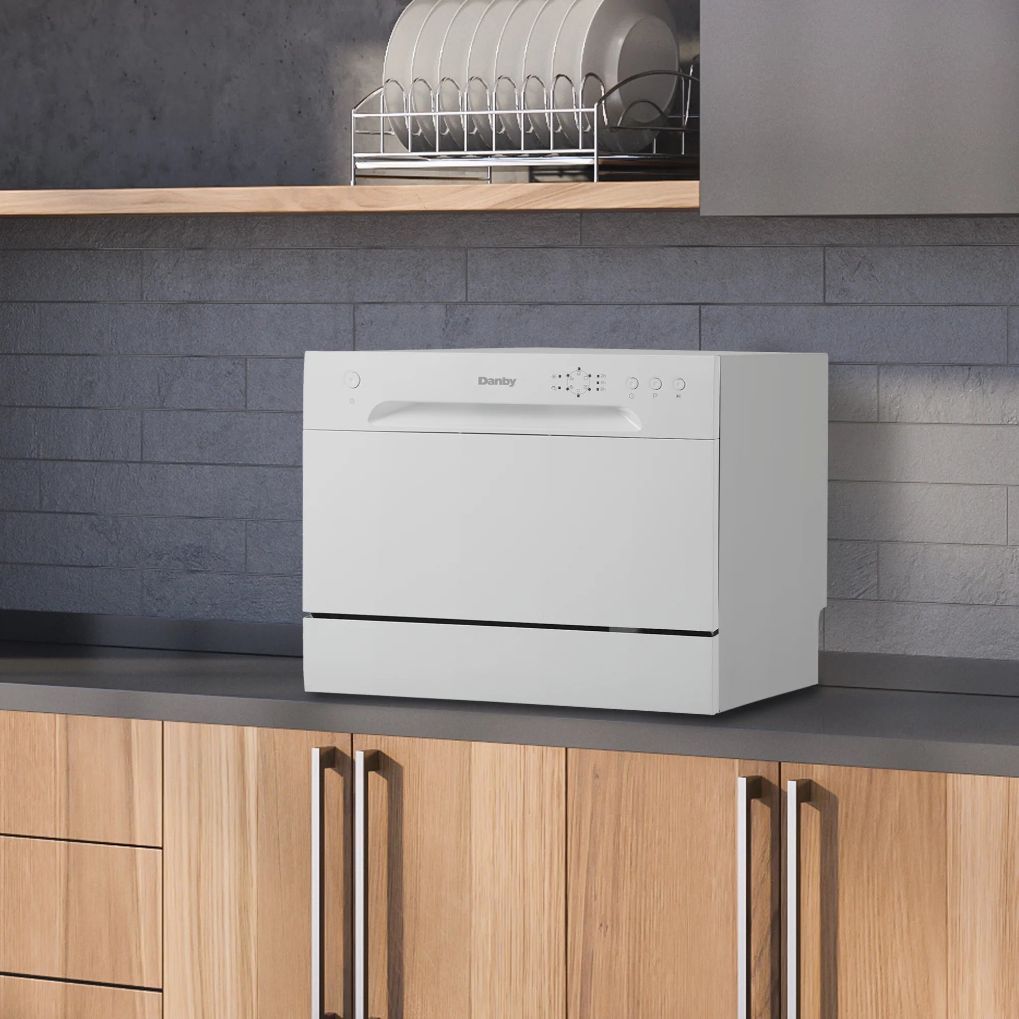 Danby 6 Place Setting Countertop Dishwasher in White (DDW621WDB)