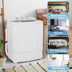 Compact Mini Twin Tub Washing Machine Portable 13lbs Laundry Washer and Dryer