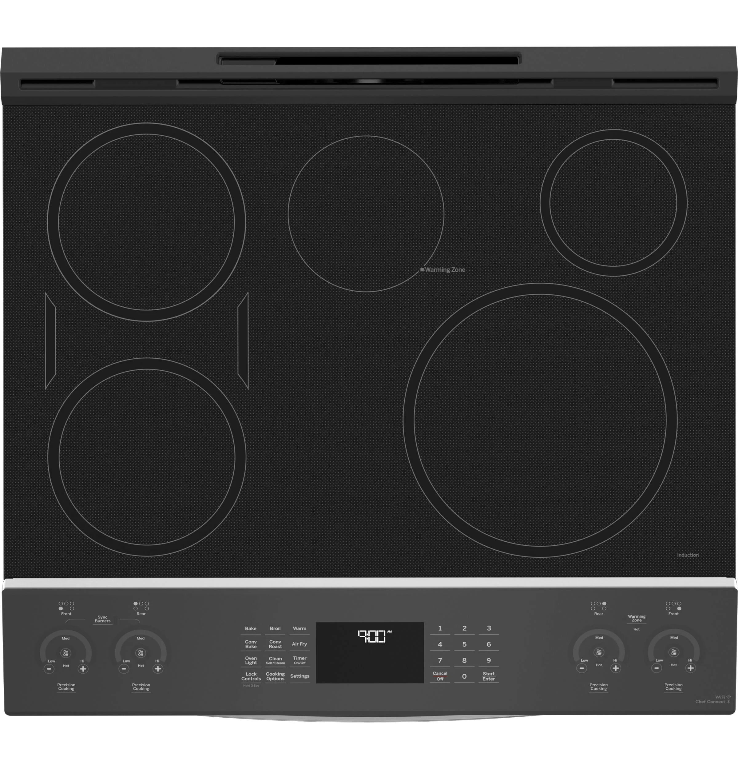 GE Profile 30 in 5.3 cu ft Slide-In Electric Induction Range in Stainless Steel