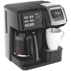 Hamilton Beach FlexBrew Trio 2-Way Coffee Maker, Compatible with K-Cup Pods or Grounds, Combo, Single Serve & Full 12c Pot, Black