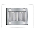 Tieasy 36 inch Island Mount Range Hood 900 CFM with Glass LCD Touch Control 4 LED Lamps