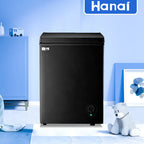 WANAI 3.5 Cubic Feet Chest Freezer Black deep Freezer with Adjustable Temp Knob Ideal for Any Room