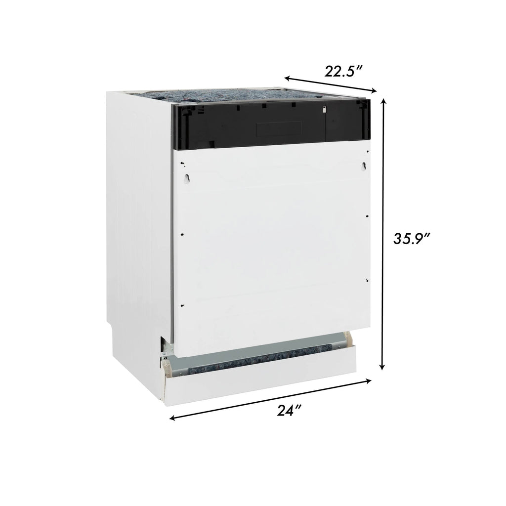 ZLINE 24 in. Top Control Dishwasher with Stainless Steel Tub and Modern Style Handle, 52dBa (DW-24)