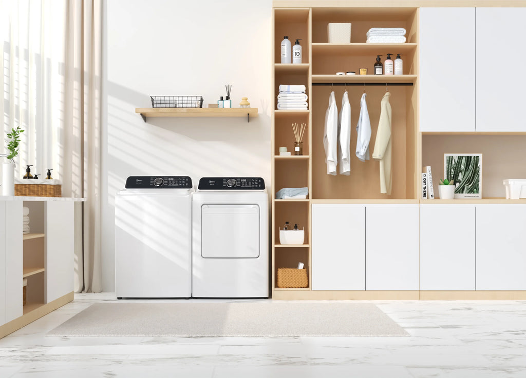 MIDEA 7.0 Cu Ft Sensor Dry Electric Smart Dryer, White