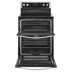 Whirlpool 30�� 6.7 cu ft Double Oven Gas Range in Stainless Steel