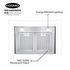 30 in. Vista Collection Ductless Wall Mount Range Hood, Button Controls, LED Lights, Stainless Steel