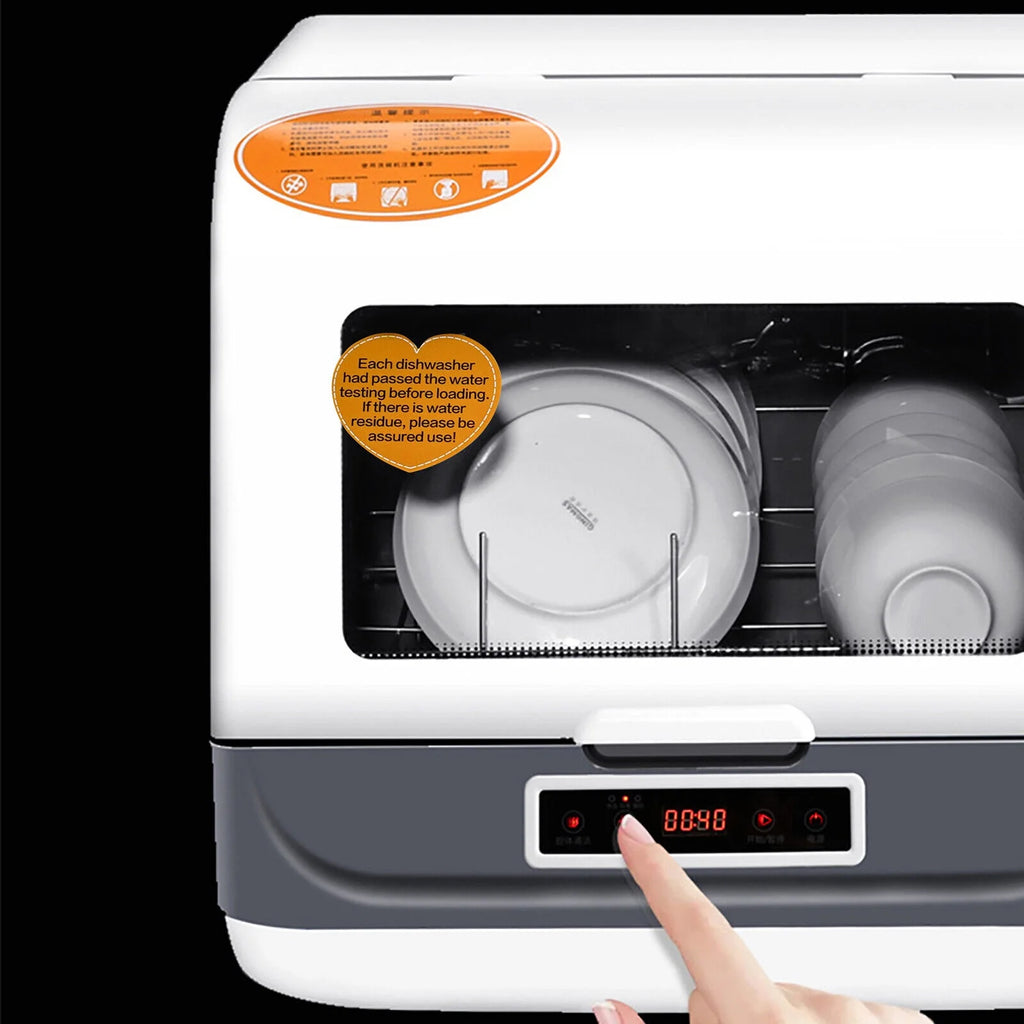 75°C Hot Air Drying 3 Washing Program Portable Countertop Dishwasher Tabletop