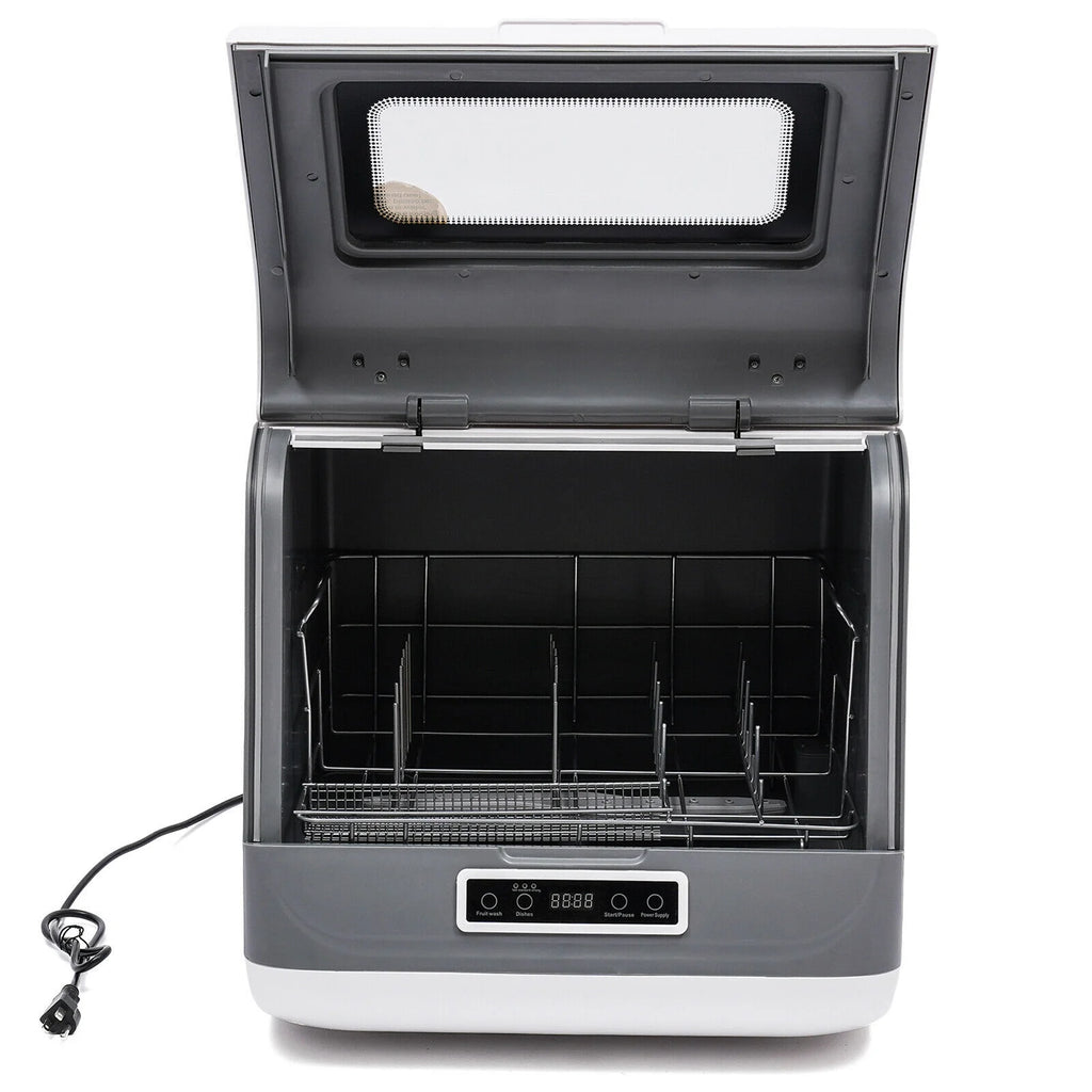 1.2KW Countertop Portable Countertop Dishwasher Compact Dishwasher 3 Programs