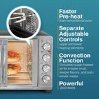 Elite Gourmet Americana by Elite ETO3300M Vintage 50��s Diner Retro Countertop Toaster oven, Bake, Broil, Toast, Fits 12�� Pizza, Temperature Control & Adjustable 60-Minute Timer 1500W, 8-slice, Mint
