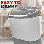 Open Box Pyle Pure Clean 110 Volt 2 in 1 Compact and Portable Washer and Dryer