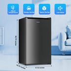 Bangson 2.1 Cu.Ft Upright Freezer, Compact Mini Freezer with Reversible Black Door, Black