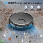 ONSON Robot Vacuum and Mop Combo, 2 in 1 Mopping Robotic Vacuum with Schedule, App/Bluetooth/Voice, Max Suction 2000Pa, Self-Charging Robot Vacuum Cleaner 04