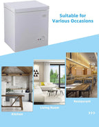 GGTB 3.0 Cu.ft Chest Freezer Top Open Door Compact Freezer with Adjustable Temperature Black