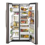 GE 36 Inch Counter Depth Freestanding Side by Side Refrigerator-Slate (GZS22IMNES)