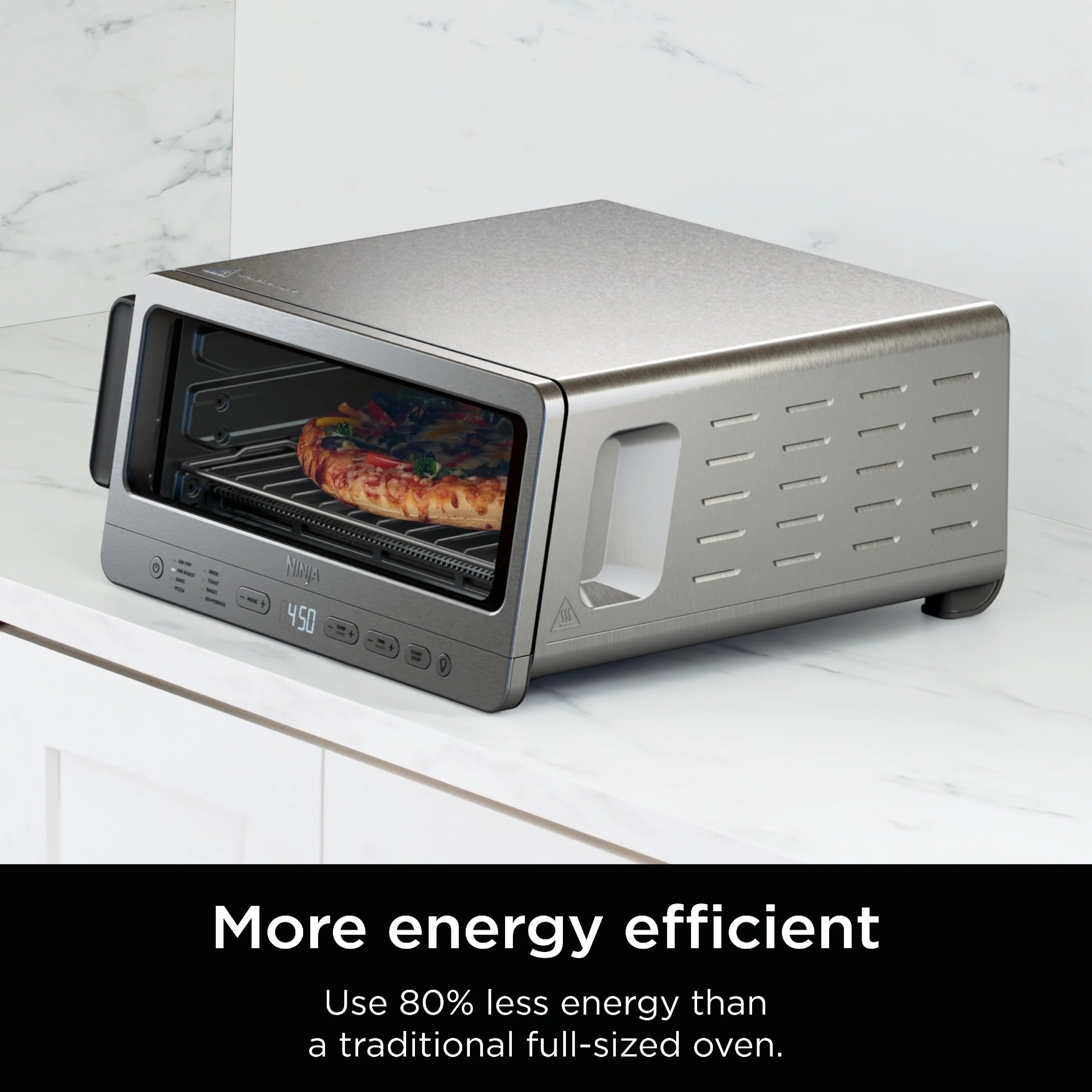 Ninja Flip Toaster Oven & Air Fryer, 8-in-1 Functionality, Flip Up & Away Capability for Storage Space, SP151