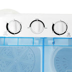 Wash Machine 17.6LBS Mini Compact Twin Tub Laundry Washer Spin Dryer Save Time