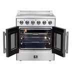 Forno Galiano 30-Inch Freestanding French Door Electric Range, True Convection, Energy Efficient