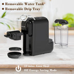 Espresso Maker for Nespresso Capsule, Lavazza Blue Capsule & Coffee Powder, 19 Bar Pump Pressure Makes Authentic Espresso Coffee, Mini Espresso Coffee Machines with Removable Water Tank.