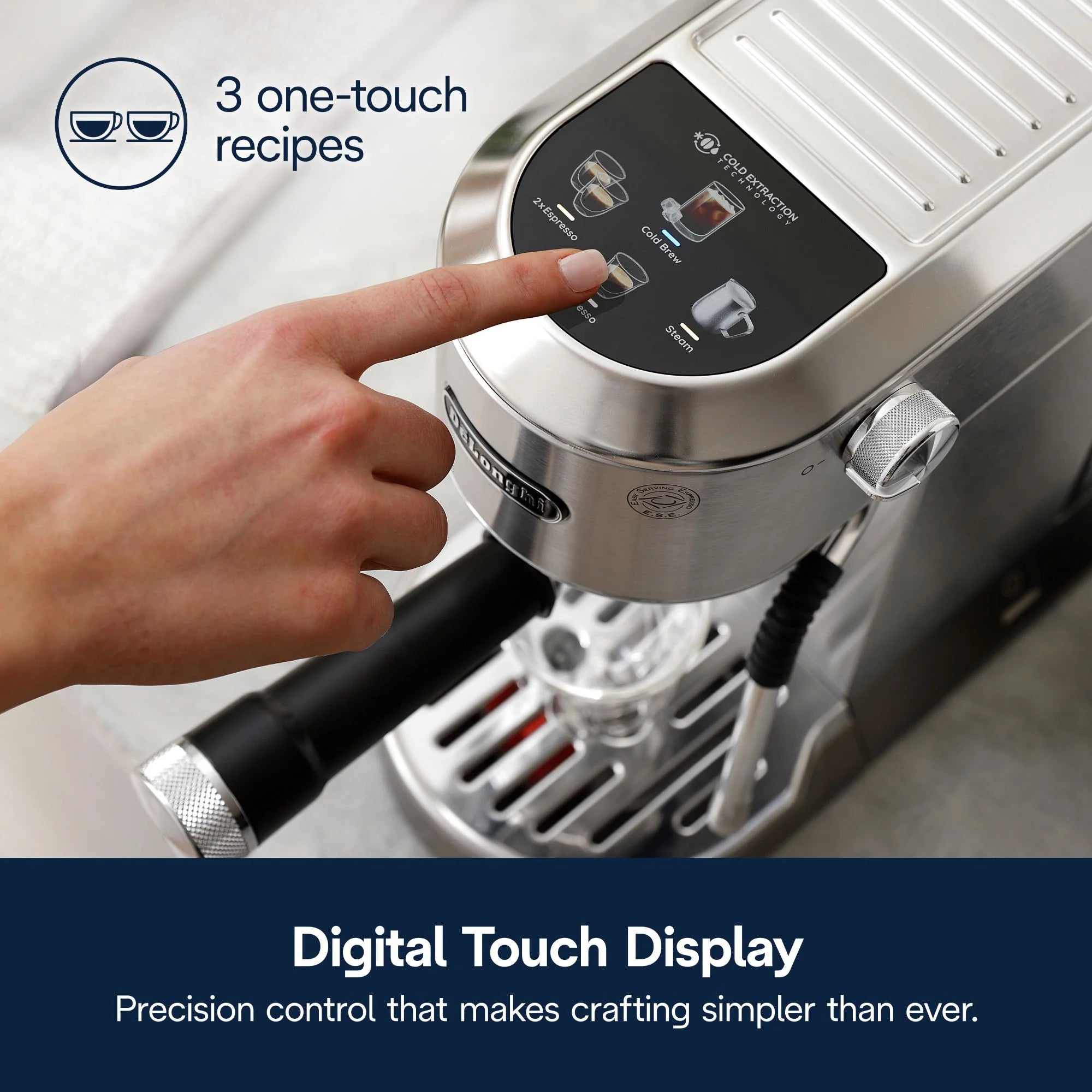 De'Longhi Dedica Duo Espresso Machine, Compact Size with Built in Frother for Latte Art, Brew Espresso, Cold Brew, Lattes & More, Stainless Steel