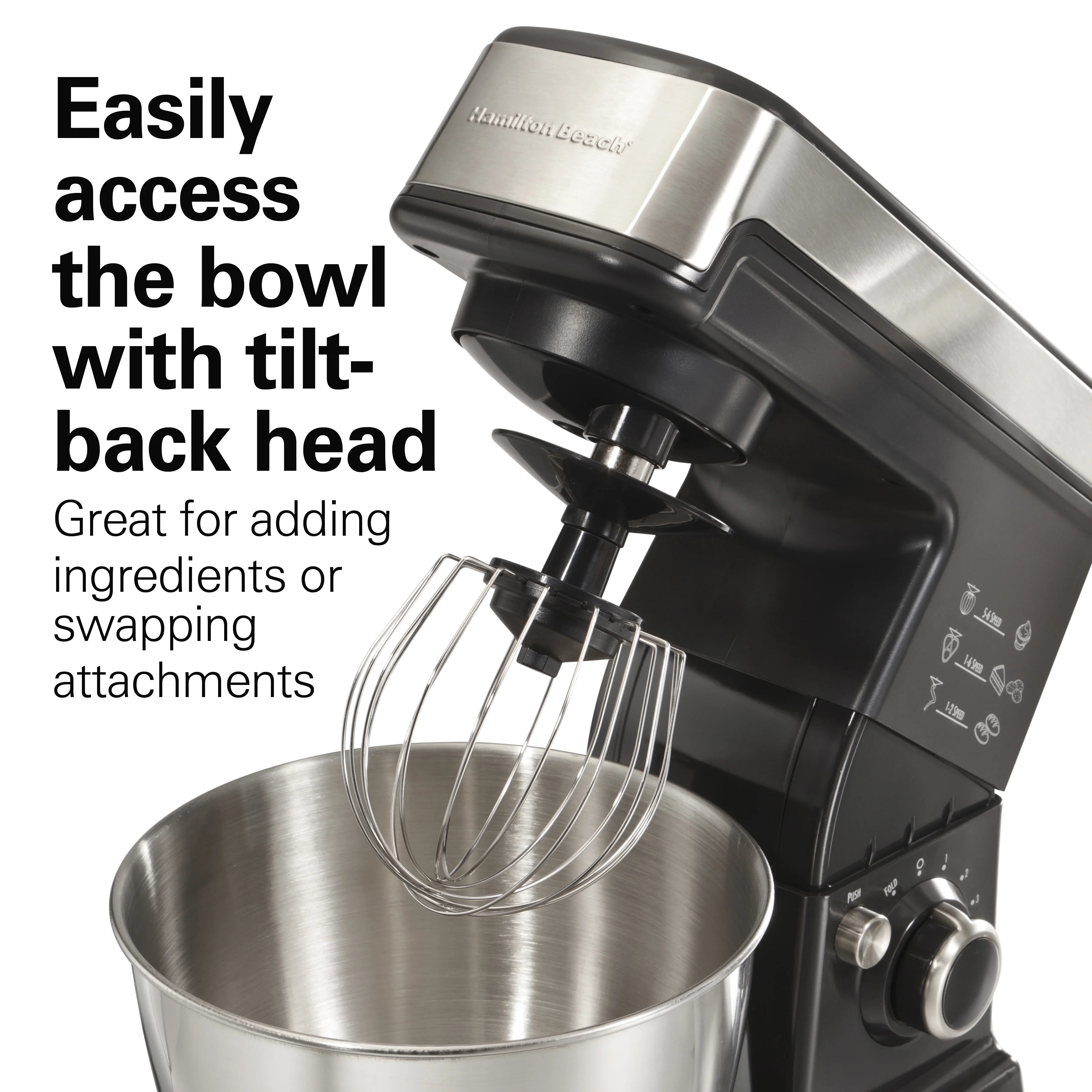 Hamilton Beach 6-Speed Classic Stand Mixer, 3.5 Quarts, Black, 63326